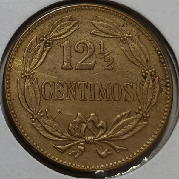 1944 Moneda Venezuela 12½ Centavo AU - Imagen 3