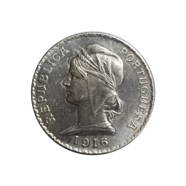 1916 Moneda Portugal 1 Escudo Plata XF