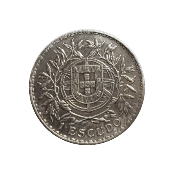 1916 Moneda Portugal 1 Escudo Plata XF - Imagen 2