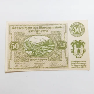 Billete 1920 Austria 50 Heller