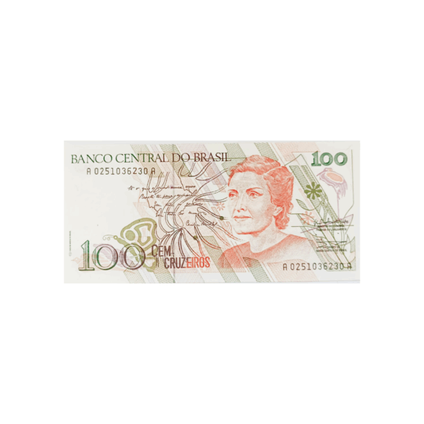 Billete 1990 Brasil 100 Cruzeiros A PROF