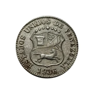 Moneda 1936 Venezuela 5 Céntimos AU