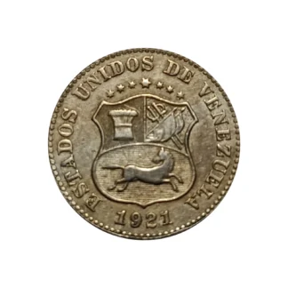 Moneda 1921 Venezuela 5 Céntimos XF