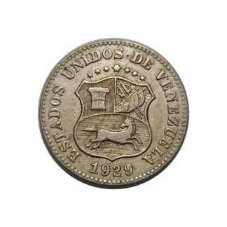 Moneda 1929 Venezuela 5 Céntimos AU