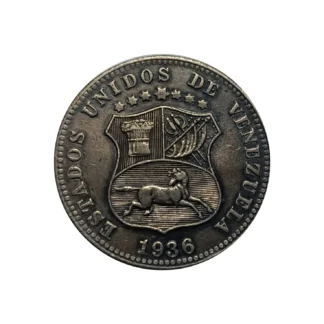 Moneda 1936 Venezuela 12 ½ Céntimos XF