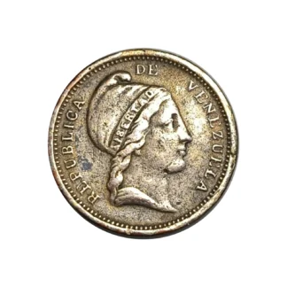 Moneda 1852 Venezuela 1/4 Centavo Monaguero AU