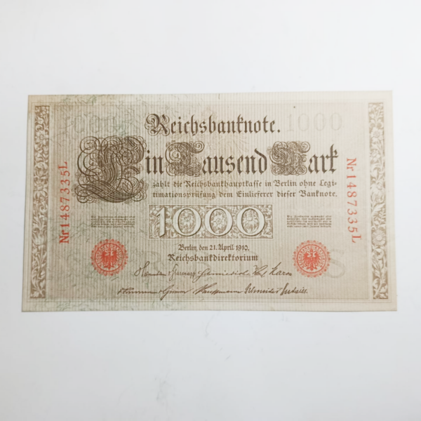 Billete 1910 Alemania 1000 Mark