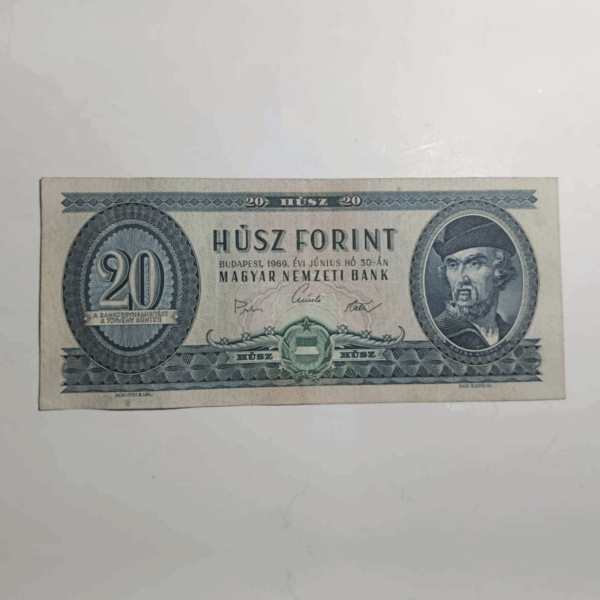 Billete 1969 Hungría 20 Forint