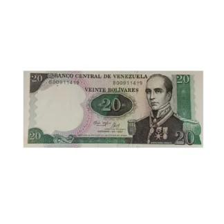 Billete 1971 Venezuela 20 Bolívares. XF, B8
