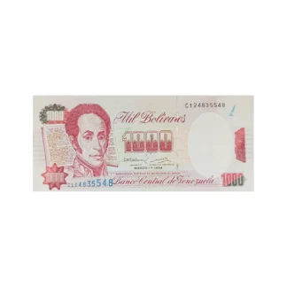Billete 1994 Venezuela 1000 Bolívares Serial C
