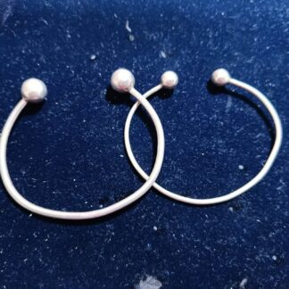 Pulseras Rígidas de Plata con Esferas