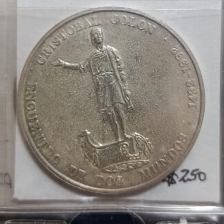 Medalla 1992 V Centenario Cristóbal Colón · Encuentro de Dos Mundos — anverso