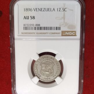 Moneda 1896 Venezuela 12½ Céntimos NGC AU 58