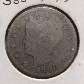 Moneda 1900 USA 5 Centavos Liberty Head Nickel — anverso