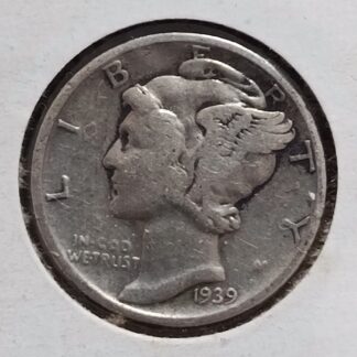 Moneda 1939 USA One Dime Mercury Plata — anverso