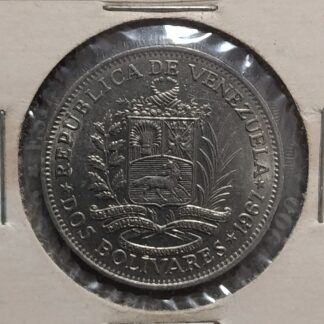 Moneda 1967 Venezuela 2 Bolívares Níquel — reverso