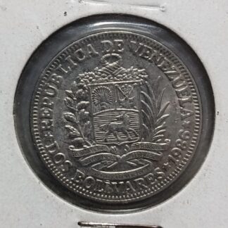 Moneda 1986 Venezuela 2 Bolívares Níquel — reverso